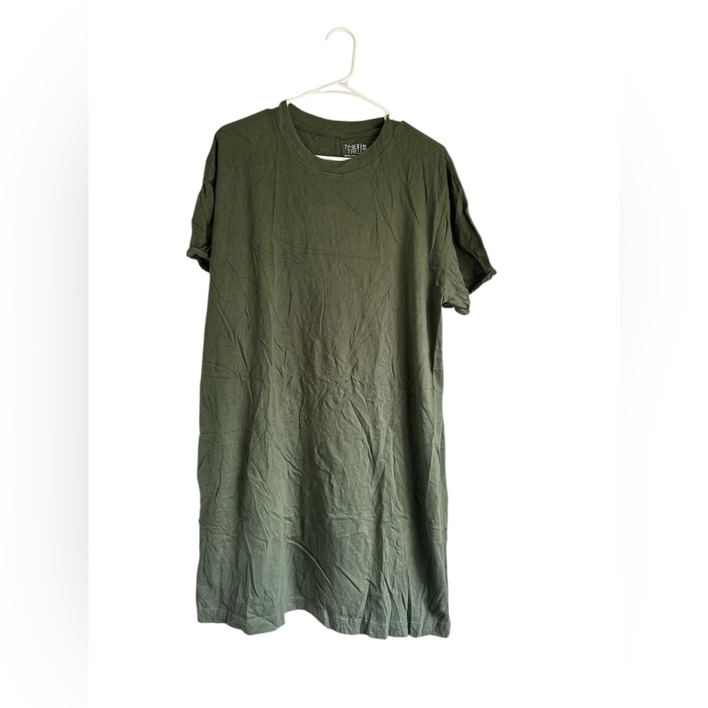 Time and Tru Green T-Shirt Dress